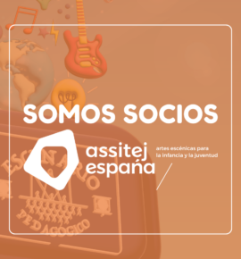 cartel de somos socios artes escénicas para la infancia y la juventud